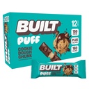 Bar construído, Puff Protein Bars, Cookie Dough Chunk Puff, 15g Snacks Protein, On-The-Go Bars, Apenas 160 calorias, 8g de açúcar, Colágeno, Não sem glúten, 12 contagem