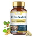 Cápsulas orgânicas Veda Ashwagandha, 2000mg - 100% Puro Ashwagandha Root Supplement com Extrato de Pimenta Preta para Absorção Máxima - Boost Energy, Adrenal, Imunidade & Humidade - Vegan - 120 Contagem