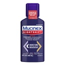 Mucinex Nightshift Sinus, Medicina da tosse fria e da gripe para adultos, Medicina do Sinus durante a noite poderosa para alívio do Sinus, alívio da garganta dolorida, suppressor da tosse e descongestionante nasal para adultos, 6 Fl Oz