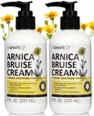 Reforma+ Arnica Bruise Relief Topical Cream para contusões, inchações e descoloração na pele, cuidados naturais da pele Homeopático Arnica Lotion W/Vitamina K, Castanha de Cavalo, & Colágeno, 8 Fl Oz (2-Pack)