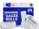 Gaze Rolls Pack de 24 – Premium Quality Lint e Latex-Free 4 polegadas x 4,1 Yards Conforming Stretch Bandages Projetado para um cuidado eficaz da ferida e conforto - Ideal para uso como um envoltório de Múmia