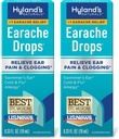 Gotas de dor de ouvido de Hyland, alívio natural do ouvido de nadador, frio e gripe, sintomas de alergia, idade 4 e até: (2 embalagem)