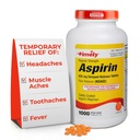 Time-CAP LABS, INC. Aspiração de força regular oportuna 325mg - 1000 comprimidos entéricos revestidos - alívio da dor para dores menores, redutor de febre - Made in USA