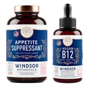 BOTÂNICAS WINDSOR Apetite Supressor para perda de peso e Vegan B12 pacote líquido