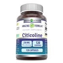 Fórmulas surpreendentes Citicoline 250 mg □ Cápsulas Suplemento □ Não-GMO □ Gluten Free □ Made in USA (120 Count)