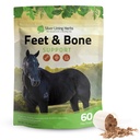 Prata Forro Ervas Pés e osso suporte Horse Supplement Pó Tendões naturais, Ligamentos e tecidos circundantes & Hoof Suplemento para cavalos - Calços normais Circulação Horse Care Suprimentos - 1 LB