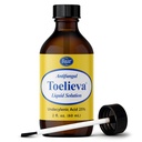 Produtos Baar - Toelieva Solução líquida antifúngica - 25% Ácido undecilênico, azeite orgânico, extrato de semente de toranja - força máxima - luta Fungos sob e ao redor unhas - 2 onças