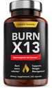 Vitamina Bounty Advanced Thermogenic Fat Burner for Men & Women - Burn X13 Weight Loss Supplement with 13 Powerful Ingredients - Metabolism Booster, Energy & Appetite Control - 60 Cápsulas