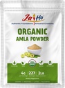 Jai Ho Organic Amla Berry Powder (Amalaki), 2 LB - Rico em antioxidante Vitamina C - Suporta imunidadeGluten Free, Vegan, Não-GMO - Resealable Zip Lock Pouch