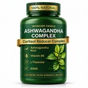 Complexo de Ashwagandha 800mg com GABA, L-Theanina & B6 – Suporte adaptogênico para calma, foco e humor – 60 cápsulas – Mais forte que 600mg - Não-GMO, sem glúten