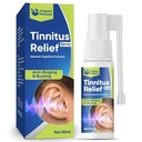 Alívio de zumbido para orelhas com toque, gotas de ouvido de alívio de zumbido, spray natural de zumbido Rëliëf, reduzir o ruído do ouvido e melhorar a audição, 30 ml