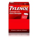 Tylenol extra força acetaminofeno Caplets, 500 mg, alívio da dor e redutor de febre para dor de cabeça, dor nas costas, dor de dente, cãibras menstruais e dor, viagem-amigável embalagem, 2-caplet Pouches, 50 contagem