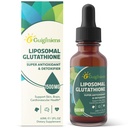 Glutationa lipossomal 1500 MG, Absorção superior, Suplemento de Glutationa líquida, Antioxidante poderoso, Detox de fígado, Enhancer imunológico, Sem soja, Não-GMO, Vegan & Gluten Free, 2.02 fl.oz