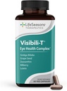 LifeSeasons Visibili-T com Bone Densi-T - Eye Health & Vision Support Supplement - Lutein, Chromium, Cenoura Raiz, Bilberry, Ginkgo Biloba, Extrato de Sementes de Uva, Licopeno, Vitamina A & more - 120 Cápsulas