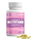 Multivitamin feminino – Multivitamin completo para mulheres 50+ com vitaminas essenciais A, B, C, D, E, cálcio e ferro – Suporta energia, humor, cabelo, pele, unhas e saúde geral – 60 cápsulas