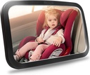 Espelho do carro do bebê de Shynerk, segurança espelho do assento do carro para o bebê de frente traseira com visão clara de cristal largo, Shatterproof, rotação 360°, acidente testado e certificado