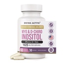 Ativa Suíço+ Labs Myo Inositol Supplement & D-Chiro Inositol Supplement - Saldo Premium Hormônio para Mulheres & Suplementos PCOS - Regular Ciclo Menstrual - Suporte Ovariano - 30 Dias de Fornecimento