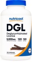 Nutricost DGL Deglicyrrhizinated Licorice Extract Cápsulas (500mg Extract, Equivalente a 5, 000mg Alcaçuz, 120 Servings) - Não OGM, Vegan