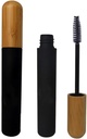 Mollensiuer 2Pcs 6ml Refiláveis Frascos de tubo de máscara vazio Frascos Black Reusable Cyelash Cream Garrafa de recipiente com vara de cílios e boné de bambu para DIY Mascara, Viagens