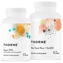 THORNE - Super EPA e Red Yeast Rice & CoQ10 Bundle - Suporta Cardiovascluar, Juntas, Cérebro e Saúde da Pele - 90 a 120 Servings