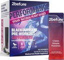 2antes de todos Natural Vegan Pre Treino, com 120mg Cafeína I Energia Limpa, Endurance, Recuperação I Pré- Treino Mulheres e Homens I 20 x Packets individuais I Informado Esportes Certified I groselha negra