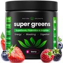 Super Greens Powder, 40+ Superalimentos orgânicos, Probióticos e enzimas para energia, Digestion, Gut Health & Bloating .