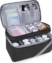 Trunab Medicina Armazenamento e Organizador Bolsa Vazio, Organizador de Garrafa de Pílulas com Pouch Portátil Pequeno, Caixa de Primeiros Socorros Home para Medicação de Emergência, Suplementos ou Kits Médicos (Bag Only) (Design Patent)