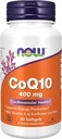NOW Foods Supplements, CoQ10 400 mg, Pharmaceutical Grade, All-Trans Form produzido pela Fermentação, 30 Softgels