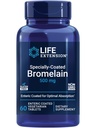 Extensão de vida Bromelaína especialmente revestida, Extrato de Abacaxi, Saúde Conjunta, Conforto Conjunto, Vegetariano, Sem Glúten, Não-GMO, 500 mg, 60 comprimidos entéricos revestidos