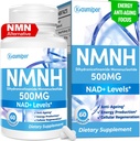 NMNH (Dihidronicotinamida Mononucleotídeo) NMN Suplemento Alternativo, 500 mg Por Servindo NAD Suplemento para aumentar NAD+ Níveis, para Anti envelhecimento, Energia, Imunidade, Foco, 60 Cápsulas Vegan