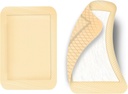 Bandagens de adesivos grandes de 50pcs 4 x 3 polegadas Adesivos elásticos bandagem de curativo de feridas grandes bandagens de primeiros socorros, cor da pele