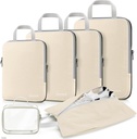 Gonex Compression Packing Cubes, 3pcs/4pcs Expansível Armazenamento Bagagens de viagem Organizadores