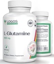 L Glutamina 1000mg . Suplemento dietético para tecidos musculares . Não-GMO L-Glutamina para Gut Saúde e revestimento .