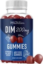 Glândulas DIM 200mg Equilíbrio Hormônio Gummies para PMS, Menopausa, Acne Hormonal e Mais Estrogênio Equilíbrio e Detox para Mulheres e Homens com 50mg Raiz de Beterraba para Apoio Antioxidante