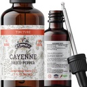 Cayenne Tincture Extract, Organic Cayenne (Capsicum annuum) Pimenta seca - Glicerina vegetal - Não-GMO - 2 onças
