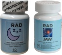 Rad ZZZ Rad Jaw Bundle Natural Rest Aid and TMJ Relief Supplement, Aliviate Jaw Pain, Reduc Teeth Grinding and Clenching, Desenvolvido por um dentista, Made in the USA