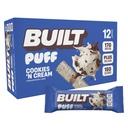 Barra construída, Puff Protein Bars, Bolachas 'N Cream Puff, 17g Snacks Protein, On-The-Go Bars, Apenas 140 calorias, 7g Açúcar, Colágeno, Não sem glúten, 12 Contagem