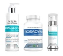 Rosacea produtos de tratamento, conjunto de 3 , Redness suplemento de alívio, Honey Gel Cleanser e CoQ10 Série Facial por Rosadyn+