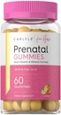Carlyle Gummies pré-natais para as mulheres com ácido fólico e DHA, 60 contagem de sabor de fruta, não-GMO, Suplemento sem glúten, para ela