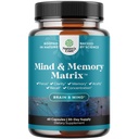 Nootropic Brain Supplement for Memory and Focus Enhancement - Vitaminas for Mental Health & Clarity with VIT A, B6, Riboflavin, Niacin, Thiamin & Folato - Complexo Cognitivo para Vitalidade Mental - 60 Ct