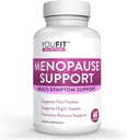 Cápsulas de alívio de menopausa para mulheres - Suplementos de menopausa natural para mulheres - Suporte completo de menopausa dia e noite - Reduz flashes quentes, estresse, suores noturnos - 30 Servings