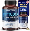 Suplemento TUDCA com cardo de leite – 85% de flavonoides silymarin – Suporta bem-estar do fígado e saúde digestiva – Feito nos EUA