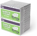 Lens flants, Wipe 'N Clear, 150 Count, pré-amigável, Streak-Free, seguro para óculos, óculos de sol, limpeza suave, visão clara, individualmente embrulhado para viagens e conveniência, feita nos EUA