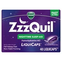 ZzzQuil, Ajuda ao sono noturna LiquiCaps, 25 mg de Difenidramina HCl, No.1 marca de Sono-Ajuda, Formando Não-Habit, Queda dormindo rápido, 48 contagem