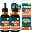Shatavari Extrair gotas de harmonia hormonal para mulheres equilíbrio estrogênio, Red Clover, Dong Quai & Black Cohosh Suplemento para alívio da menopausa, apoio PMS w / Yam selvagem, Vitex Berry. 4 onças