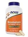 Agora Bromelain 500 mg, 200 Veg Cápsulas - Abacaxi Natural, Suplemento Enzima Proteolítico, 2400 GDU