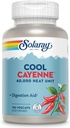SOLARAY Cool Cayenne Pepper 40,000 HU, Cayenne Pepper Capsules, Digestion Aid, Bio-Cool Process, Lab Verified, 60-Day Money-Back Garantia, 90 Servings, 180 VegCaps