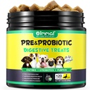 Probióticos para cães - Doces digestivos pré e probióticos para cães, saúde da gut do apoio, alergias sazonais, coceiras orelhas, mastigação macia do suplemento do cão, suporte da função imune para cães - 120pc / Duck Flavor