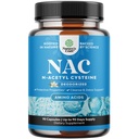 Natures Craft NAC Supplement N-Acetil Cysteine - Vegan alta absorção NAC 600mg por cápsulas de serviço - Glutationa Precursor para fígado Cleanse Detox & Repair Plus Lung Health - 90 Contagem