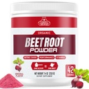 Beterraba Orgânico Raiz Pó - Suplemento de óxido nítrico Super suplementos de beterraba alimentar, Beet Powder Orgânico Suplementos de alta pressão sanguínea, Beterraba para suporte de alta pressão sanguínea e apoio à saúde do coração